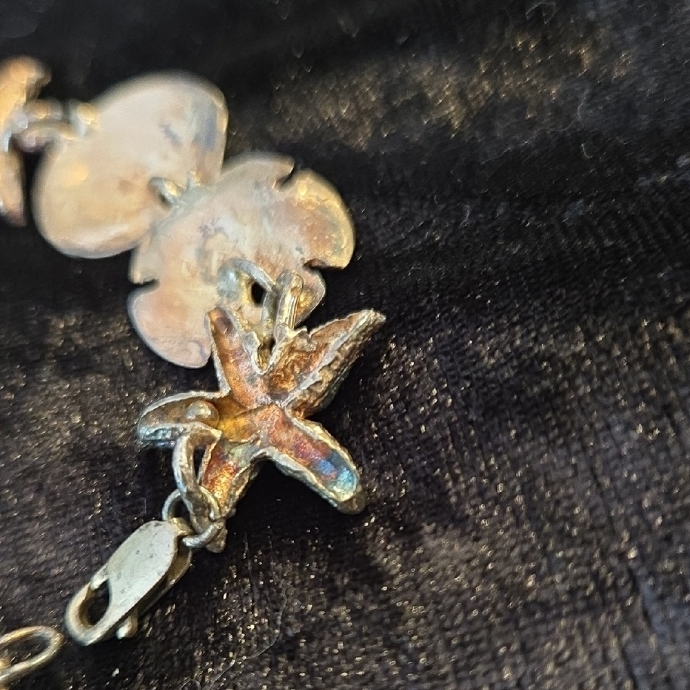 Source Unknown Silver Ocean Charm Bracelet - image 5